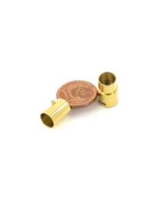 Fermoir aimanté doré pour cordon de 6mm en acier inoxydable 2
