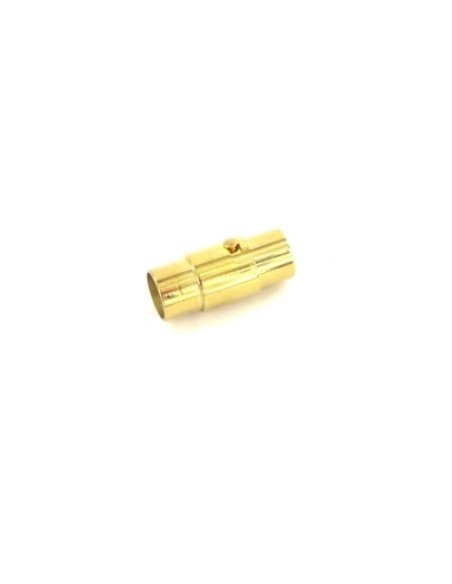 Fermoir aimanté doré en acier inox pour cordon de 6mm