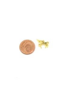 petit pendentif licorne doré en acier inoxydable 14mm 2