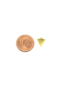 petit pendentif triangle doré en acier inoxydable 9mm, couleur or 2