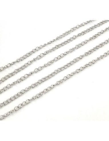 chainette de réglage argenté en acier inox