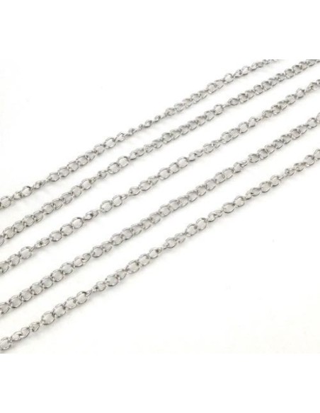 chainette de réglage argenté en acier inox