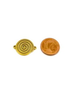 Perle connecteur spirale en acier inoxydable doré 2