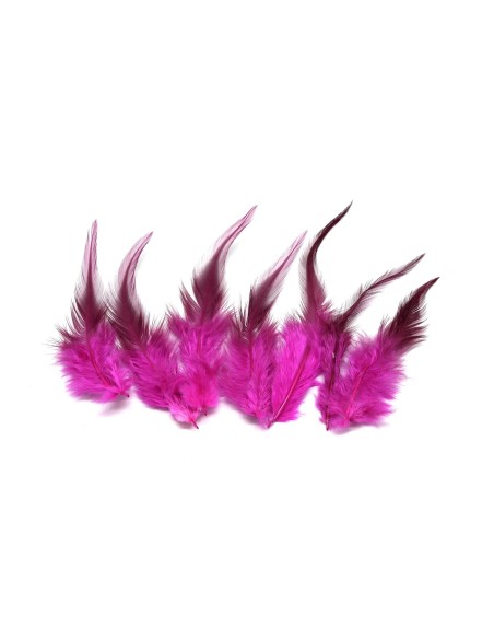 Plume teinte rose vif approximativement 8-16cm Plume teinte rose vif approximativement 8-16cm