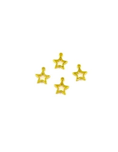 petit pendentif étoile doré en acier inoxydable pour finition chainette