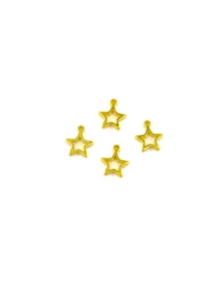 petit pendentif étoile doré en acier inoxydable pour finition chainette