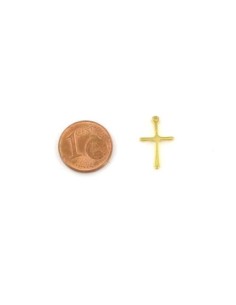Pendentif croix doré en acier inoxydable pour création collier 2