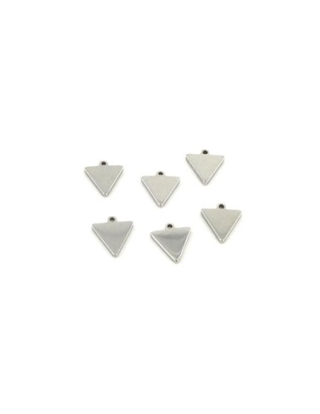 pampille triangle en acier inoxydable argenté