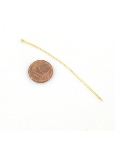 Tige doré à bille en acier inox 7cm