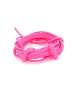 PARACORDE ROSE VIF CORDON NYLON TRESSÉ 4,5MM X 2MM - 7 FILS - CORDE NYLON GAINÉ