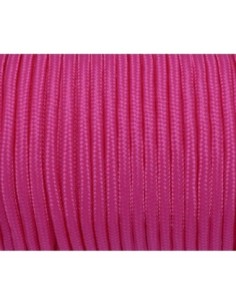 PARACORDE ROSE VIF CORDON NYLON TRESSÉ 4,5MM X 2MM - 7 FILS - CORDE NYLON GAINÉ 2