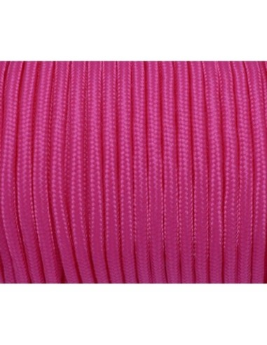 CORDON NYLON GAINÉ résistant ROSE VIF pour bracelets