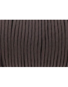 paracorde marron café cordon nylon tressé 4,5mm x 2mm - 7 fils - corde nylon gainé 2