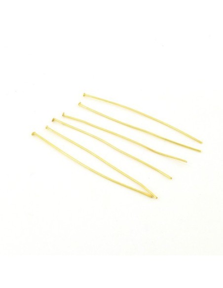 clou à tête plate  5cm en métal acier inox doré