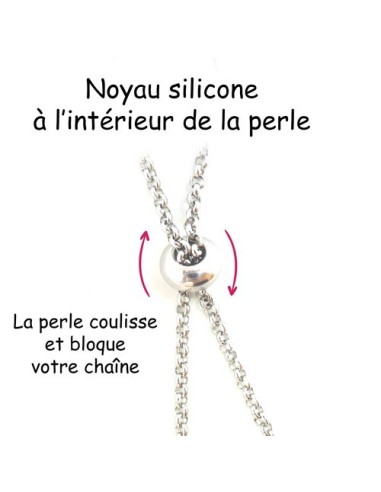 Perle coulissante pour chaine bijoux