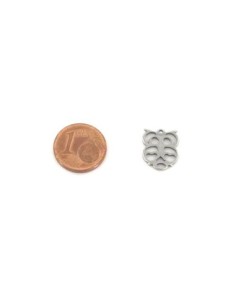Breloque chouette hibou en acier inoxydable argenté pour création bijoux 2