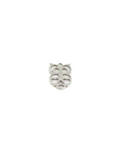 Chouette hibou pour création bijoux acier inox
