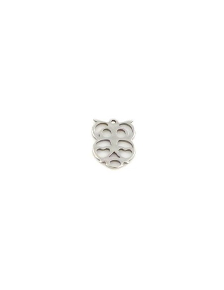 Chouette hibou pour création bijoux acier inox