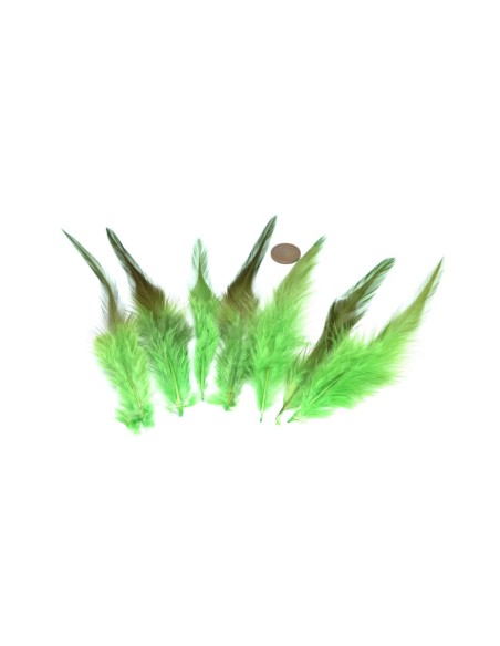 Plume vert anis approximativement 9-14 cm pour customisation chapeau