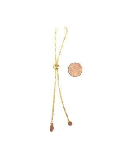 Chaine doré avec perle fermoir