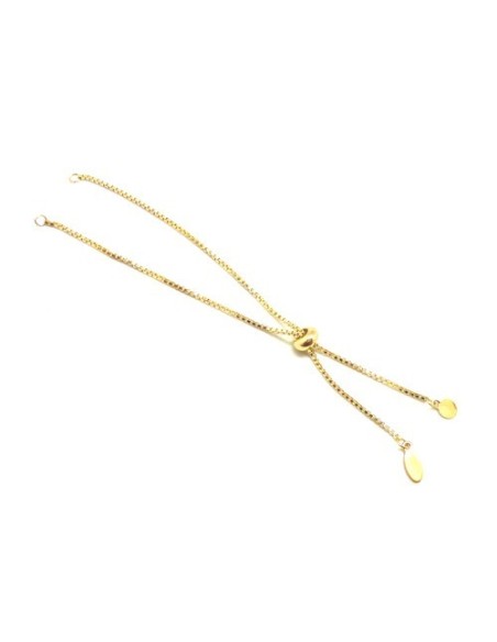 Rallonge de chaine acier inox doré