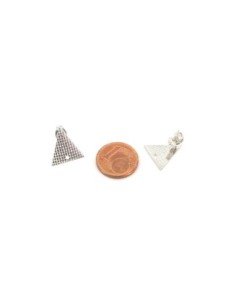 Clou puce de boucles d'oreilles en acier inox argenté 2