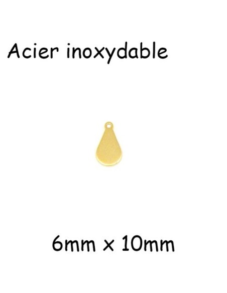 mini sequin goutte en acier inoxydable doré