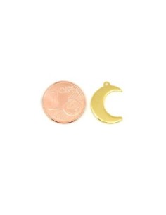 breloque lune en acier inoxydable doré 2