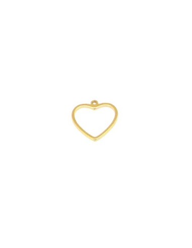 charm coeur doré acier inox pour creation bijoux