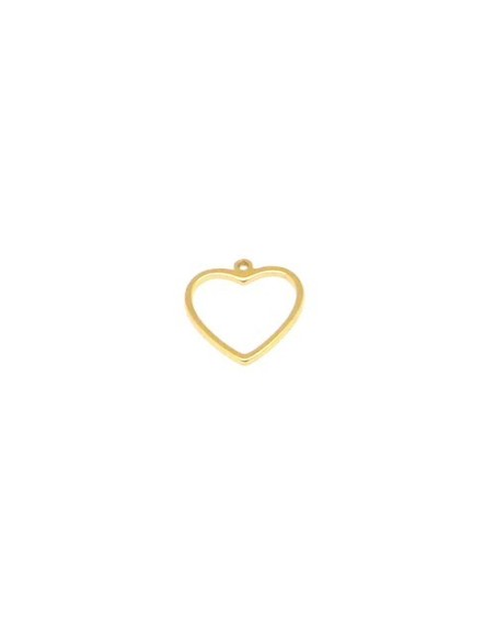 charm coeur doré acier inox pour creation bijoux