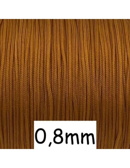 Fil de jade 0,8mm orange brûlée - idéal  bracelet WRAP - SHAMBALLA - noeud coulissant