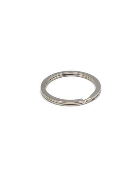 Anneau double pour porte clé, sac argenté 25mm Anneau double pour porte clé, sac argenté 25mm