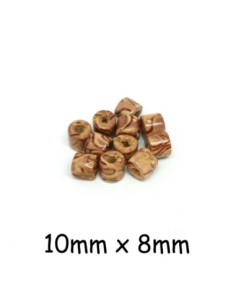 Perle bois tube 10mm coloré pour création DIY