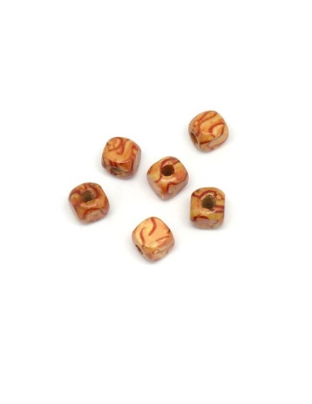 Perle bois peint pour bijoux