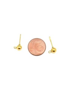 Support Puces d'oreille en acier inox doré 2