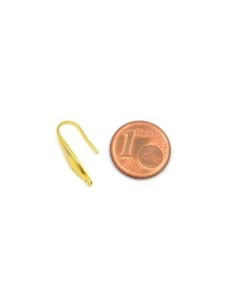 Support boucle d'oreille crochet en acier inox doré 2