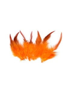 Plume décorative orange approximativement 10-13 cm