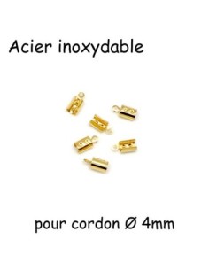 Embout serre fil en acier inoxydable doré