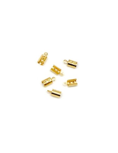 Apprêts acier inoxydable doré serre fil 4mm