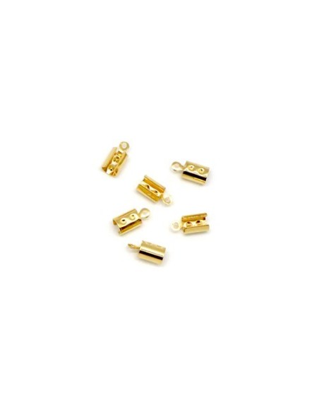 Apprêts acier inoxydable doré serre fil 4mm