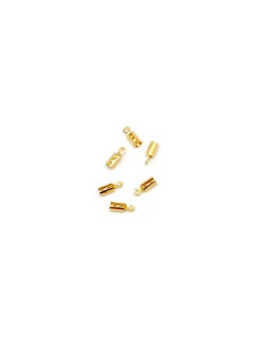 attache cordon acier inoxydable doré 2mm