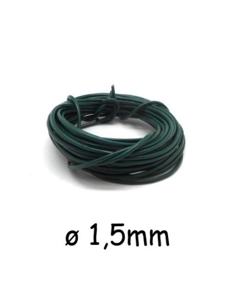 Cordon cuir rond 1,5mm de couleur vert sapin