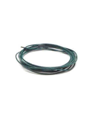 Lacet cuir rond 1,5mm vert sapin pour création DIY