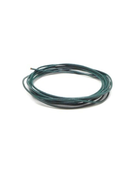 Lacet cuir rond 1,5mm vert sapin pour création DIY