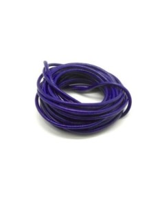 Cordon cuir 3mm de couleur bleu indigo violet 2