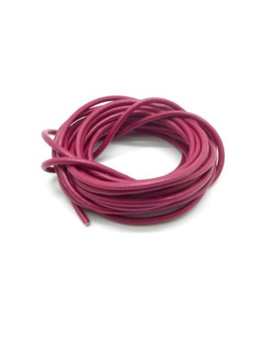 Lacet cuir rond 3mm rose fuchsia pour création Bijoux 