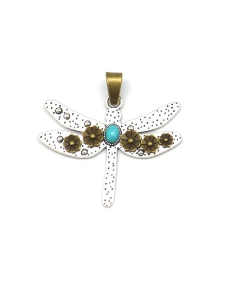 Pendentif libellule argenté pour création bijoux BOHO Pendentif libellule argenté pour création bijoux BOHO