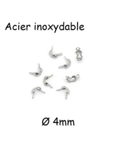 Cache noeud boule en acier inoxydable argenté