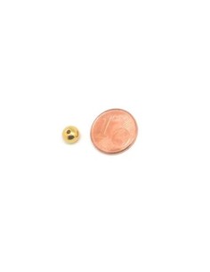 Perle ronde doré 6mm en acier inoxydable 2
