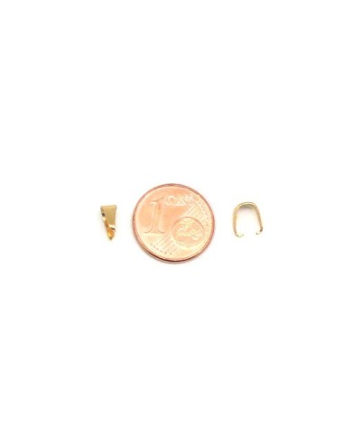 attache pendentif en acier inox doré